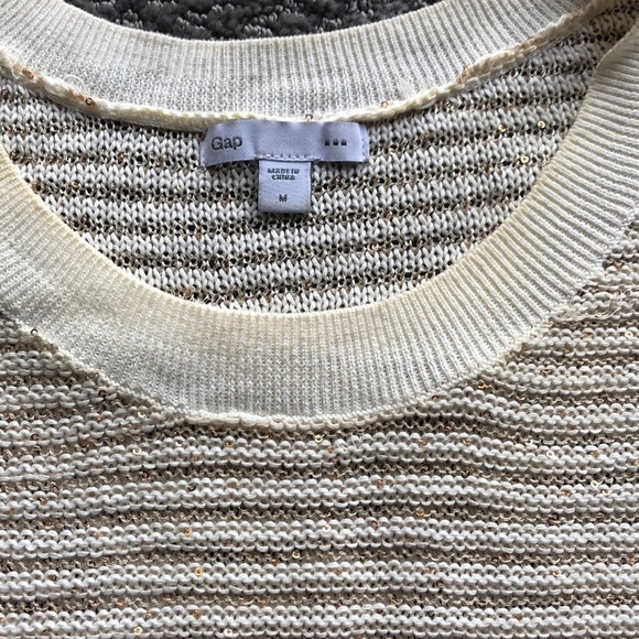 Gold and white striped sweater - Picture 2 of 5